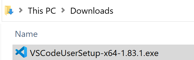 visual studio code user setup exe