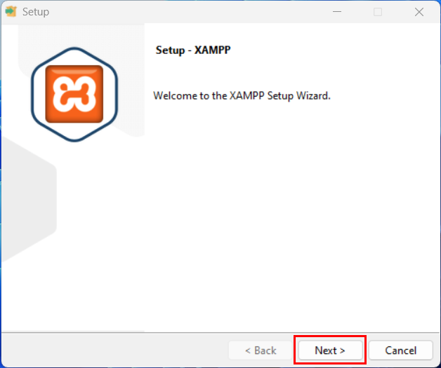 XAMPP Setup Wizard Step1