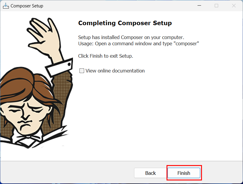 Composer Complete Installation Step7